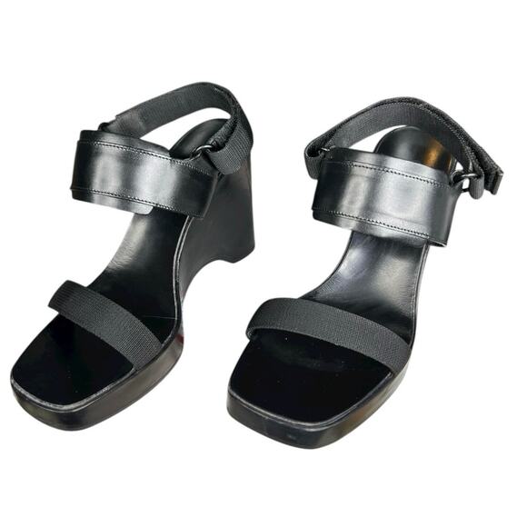 Vintage Gucci Women’s Black Wooden Platform Slingback Sandal Size 6.5 - Picture 6 of 13